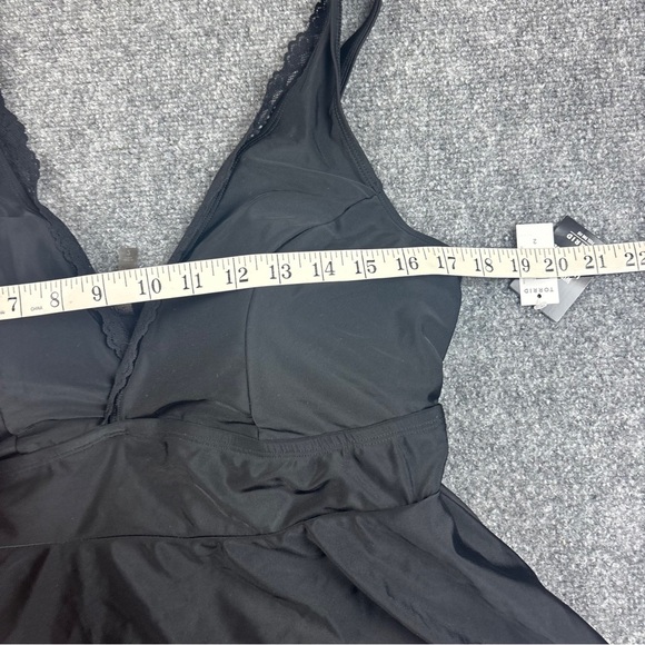 TORRID Women’s NWT Black Wireless Lace Trimmed Swim Dress w/Brief Size: 2 - 2XL - Picture 7 of 12